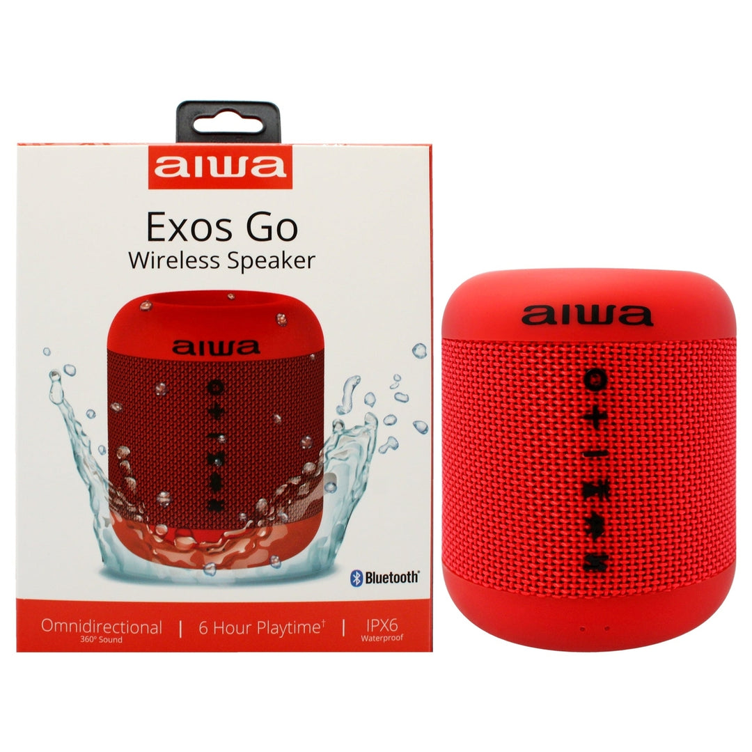 Aiwa Aiwa Audio Exos Go Wireless Speaker Waterproof IPX6 - Red by Aiwa for Unisex - 1 Pc Speakers Image 1