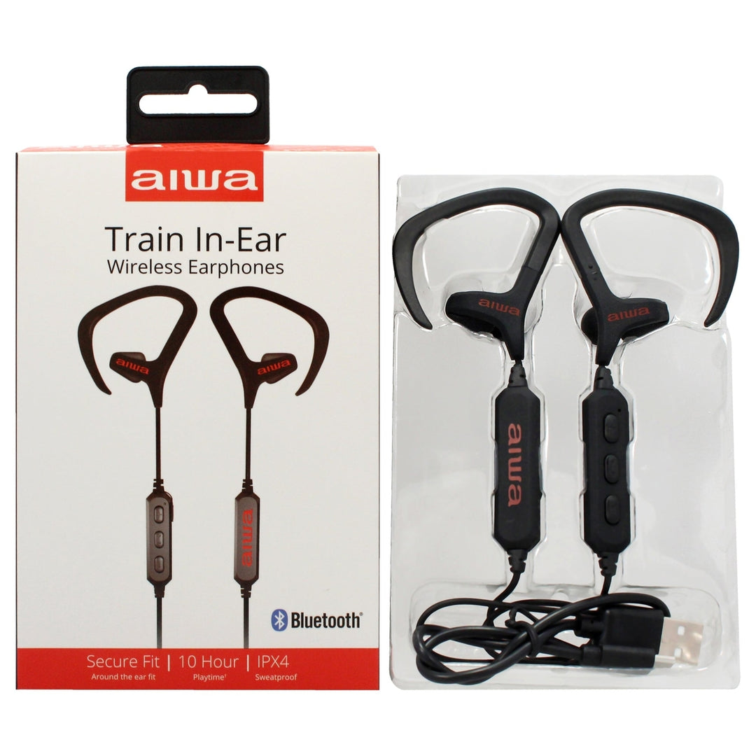 Aiwa Aiwa Audio Train In-Ear Wireless Earphones - Black by Aiwa for Unisex - 1 Pc Earphones Image 1