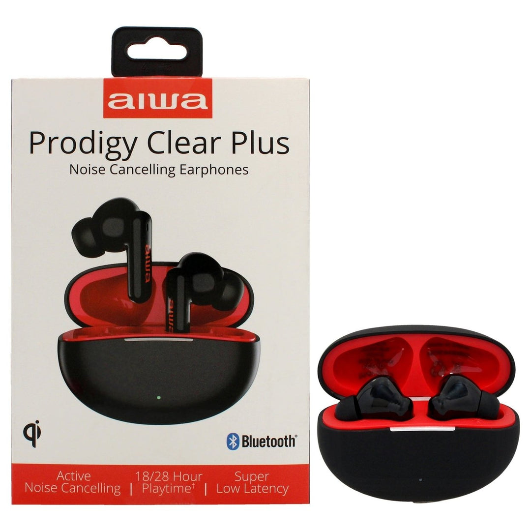 Aiwa Aiwa Audio Prodigy Clear Plus Noise Cancelling Earphones - Black by Aiwa for Unisex - 1 Pc Earphones Image 1