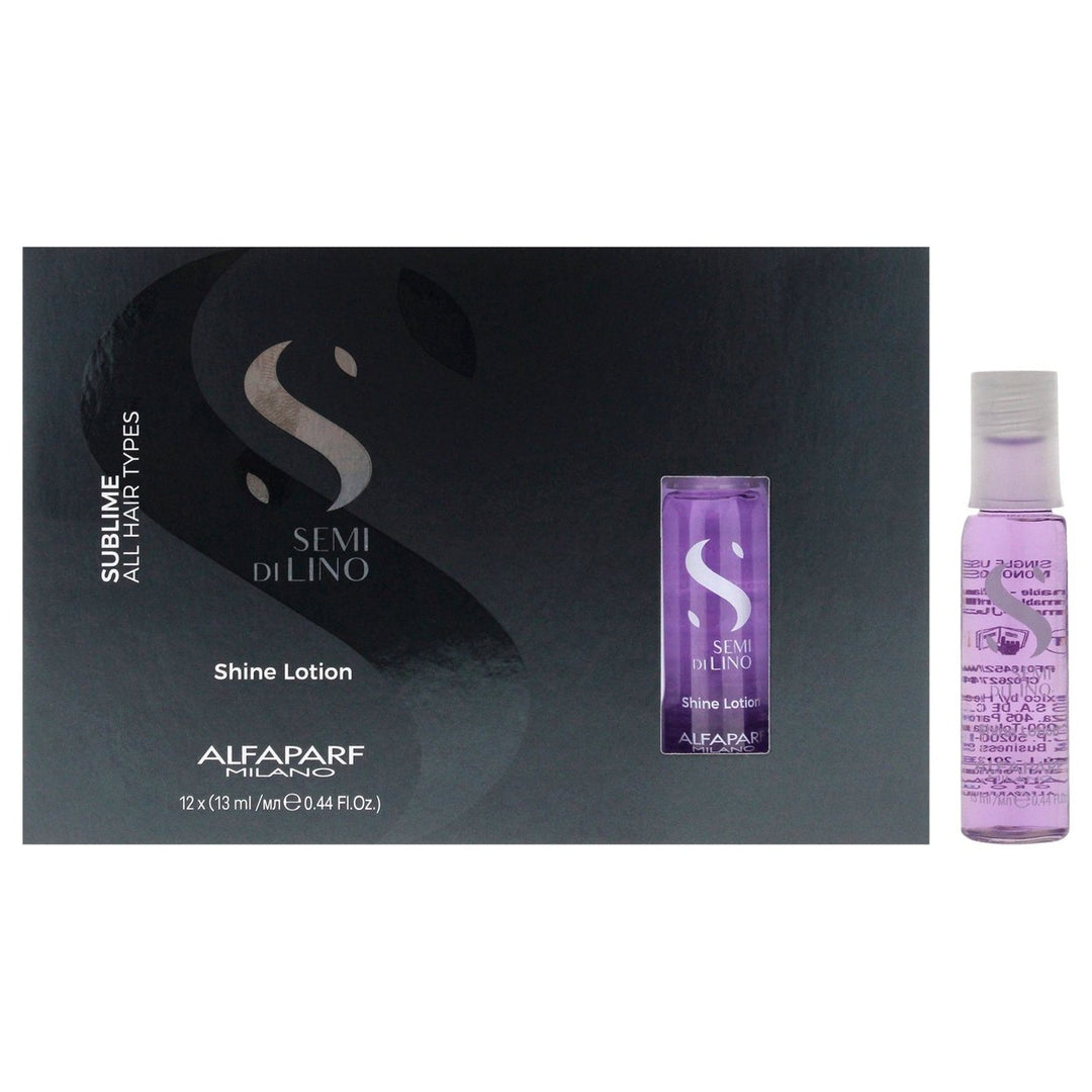 Alfaparf Milano Semi Di Lino Sublime Shine Lotion by Alfaparf Milano for Unisex - 12 x 0.44 oz Lotion Image 1