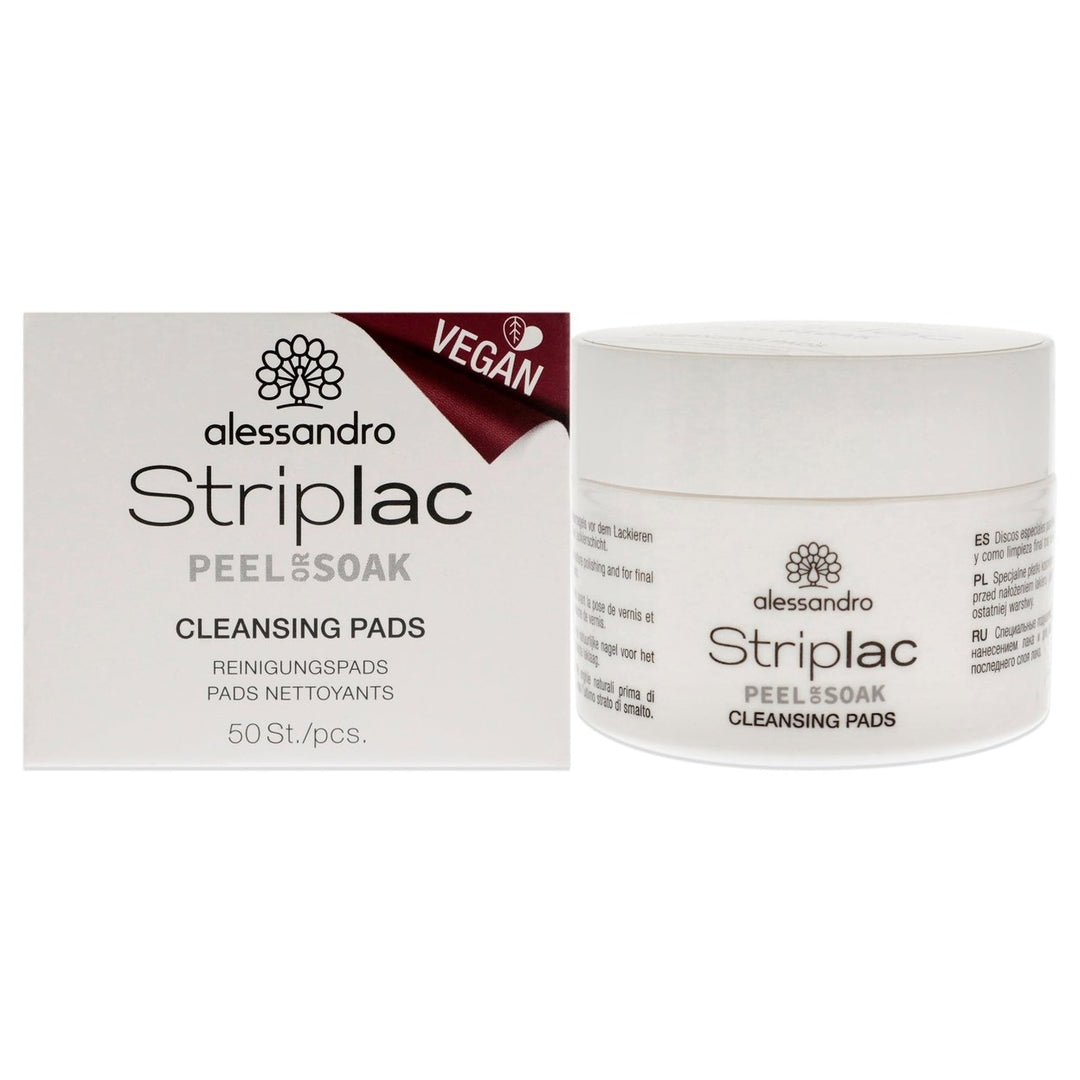 Alessandro Striplac Peel or Soak Cleansing Pads by Alessandro for Women 50 Pc Pads Image 1