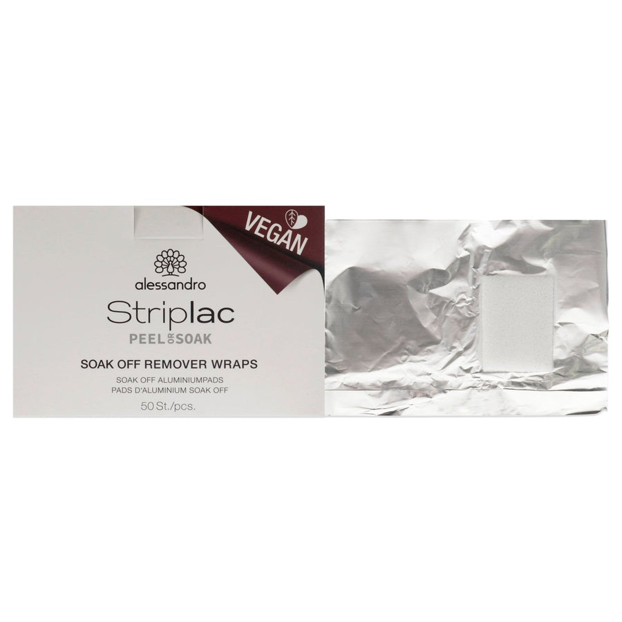 Alessandro Striplac Peel or Soak Off Remover Wraps by Alessandro for Women 50 Pc Wraps Image 1