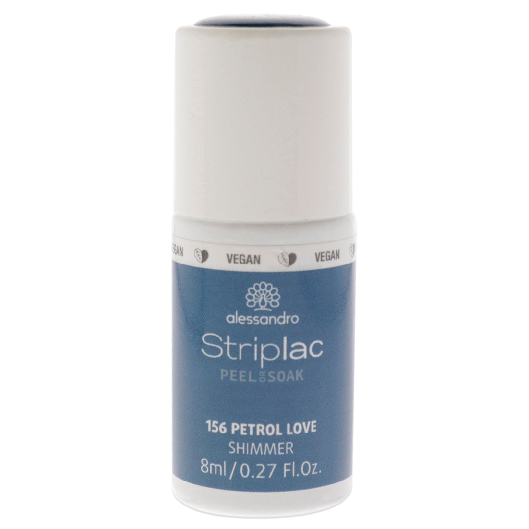 Alessandro Striplac Peel or Soak Shimmer - 156 Petrol Love by Alessandro for Women - 0.27 oz Nail Polish Image 1