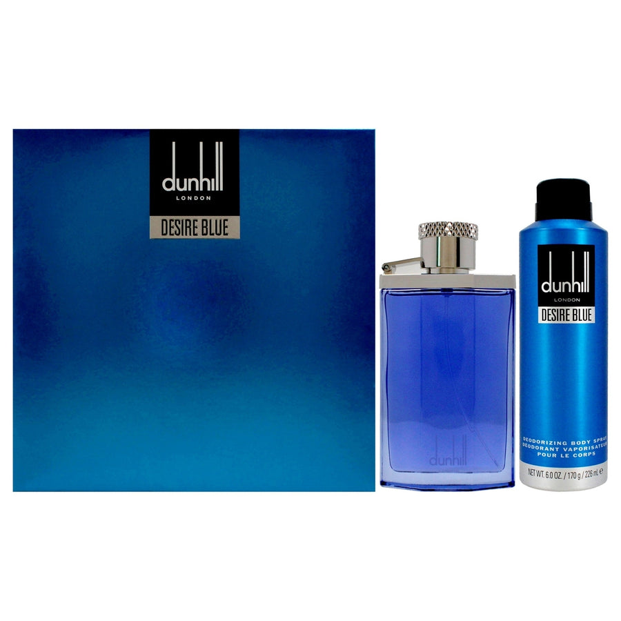 Alfred Dunhill Desire Blue by Alfred Dunhill for Men - 2 Pc Gift Set 3.4oz EDT Spray 6oz Deodorant Spray Image 1