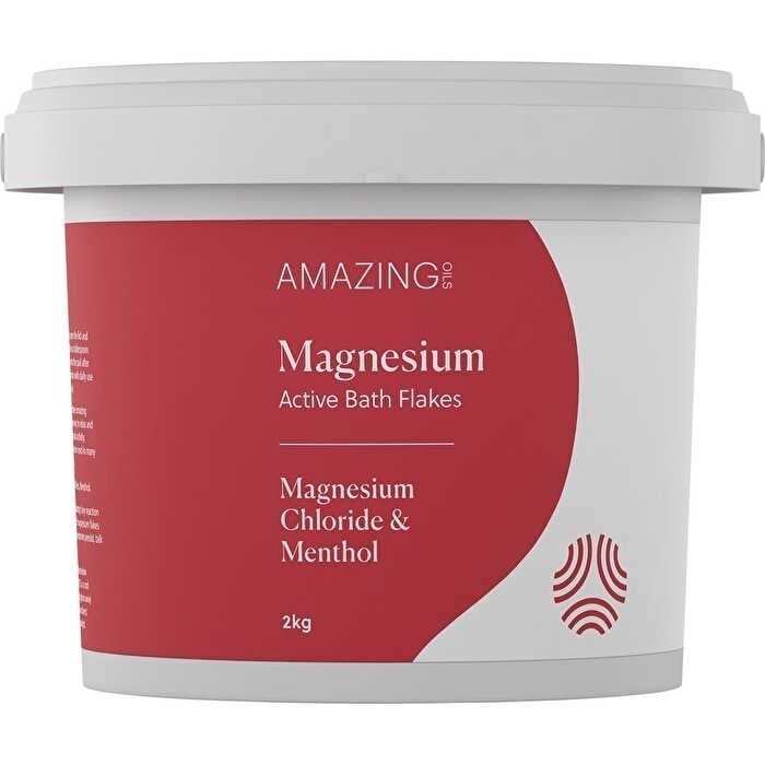 Amazing Oils Magnesium Active Bath Flakes Mag Chloride and Menthol 2kg Image 1