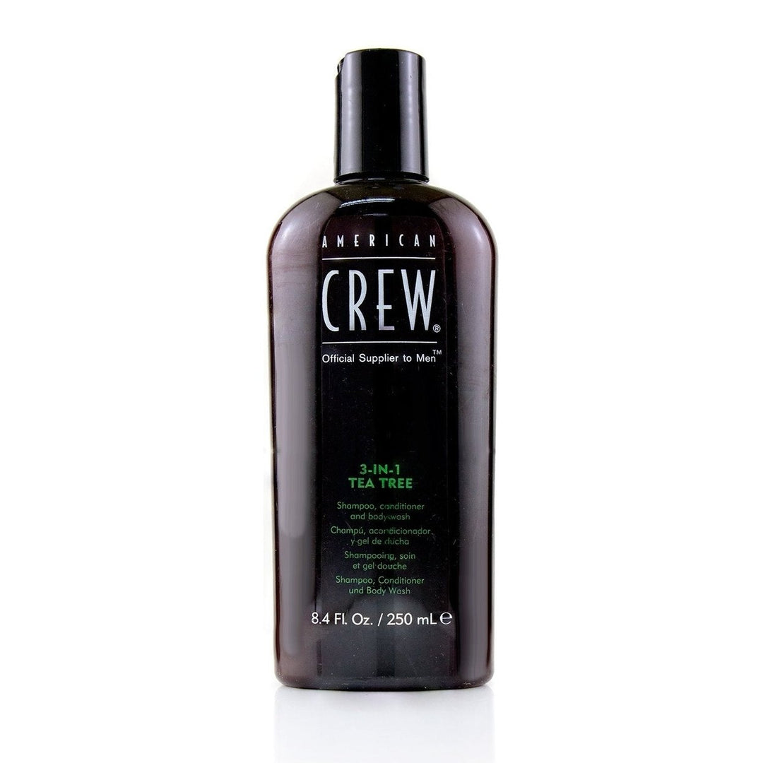 American Crew Men 3-IN-1 Tea Tree Shampoo Conditioner and Body Wash 1000ml/33.8oz Image 1