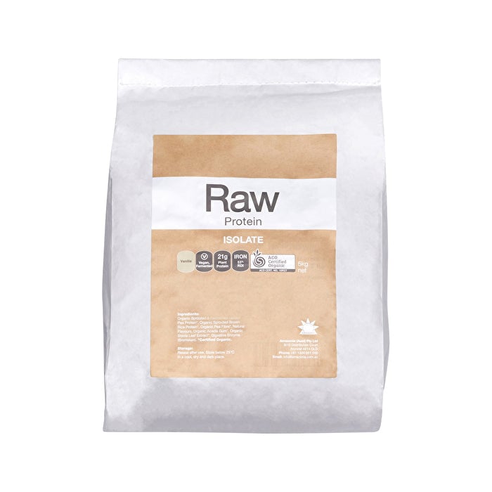 Amazonia Raw Protein Organic Isolate Vanilla 5kg Image 1