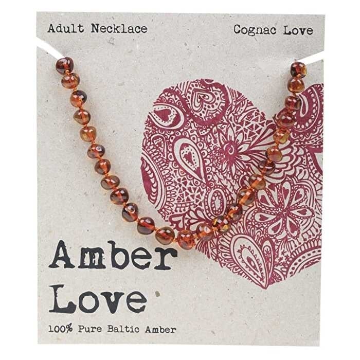 Amber Love Adults Necklace 100% Baltic Amber Cognac 46cm Image 1