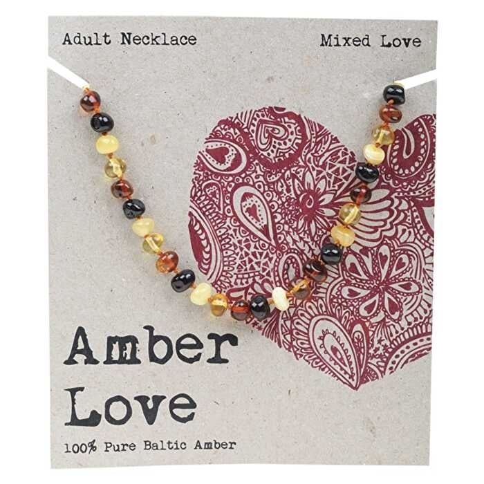 Amber Love Adults Necklace 100% Baltic Amber Mixed 46cm Image 1