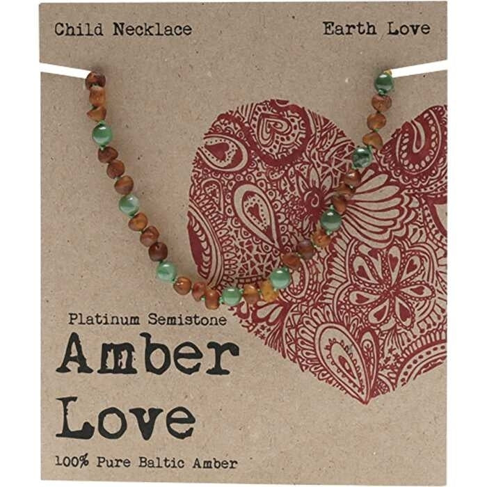 Amber Love Childrens Necklace 100% Baltic Amber Earth 33cm Image 1