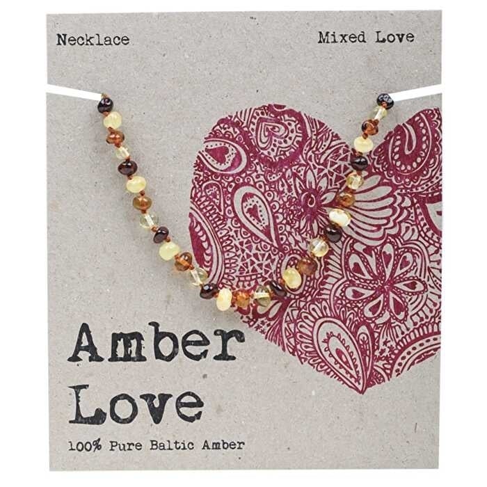 Amber Love Childrens Necklace 100% Baltic Amber Mixed 33cm Image 1