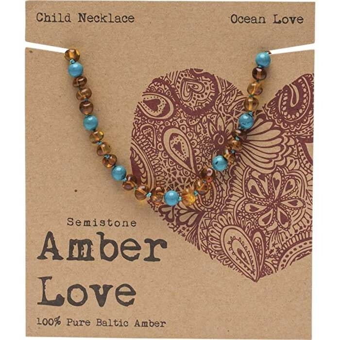 Amber Love Childrens Necklace 100% Baltic Amber Ocean 33cm Image 1