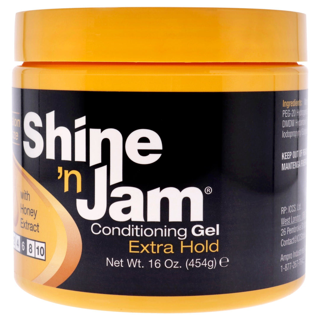 Ampro Shine-n-Jam Conditioning Gel Extra Hold by Ampro for Women - 16 oz Gel Image 1