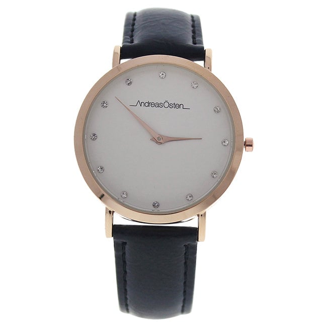 Andreas Osten AO-13 Klassisk - Rose Gold/Black Leather Strap Watch by Andreas Osten for Women - 1 Pc Watch Image 1