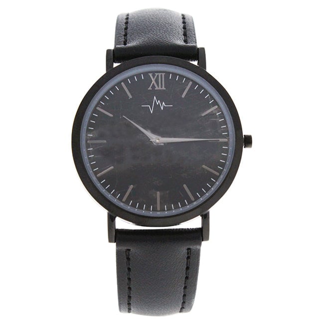 Andreas Osten AO-176 Hygge - Black Charcoal/Black Leather Strap Watch by Andreas Osten for Women - 1 Pc Watch Image 1