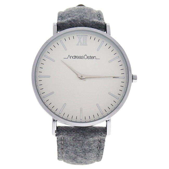 Andreas Osten AO-194 Toutes - Silver/Grey Tweed Leather Strap Watch by Andreas Osten for Women - 1 Pc Watch Image 1