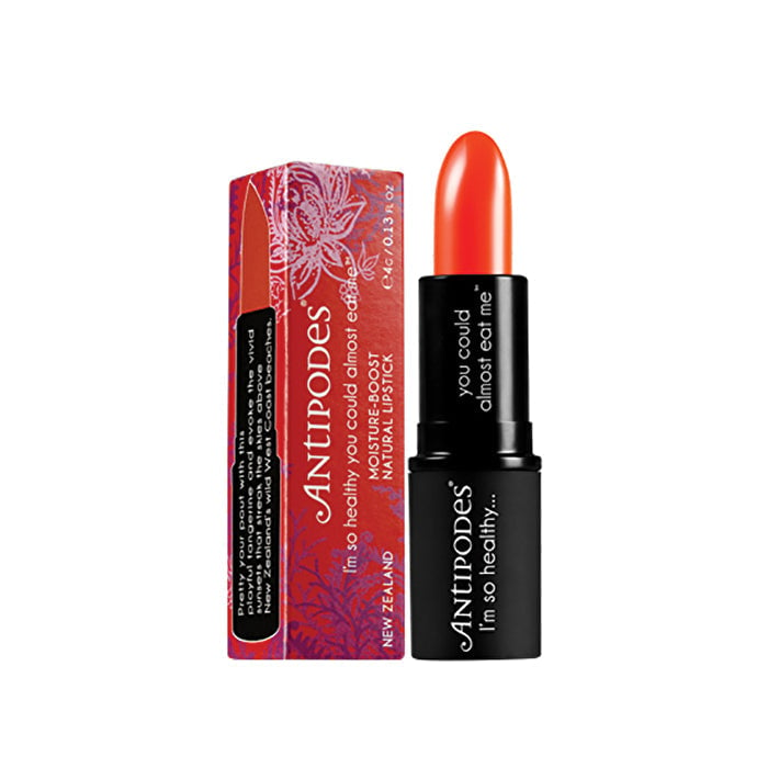 Antipodes Moisture-Boost Natural Lipstick Piha Beach Tangerine 4g Image 1