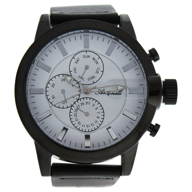 Antoneli AG1901-17 Black/Black Leather Strap Watch by Antoneli for Men - 1 Pc Watch Image 1