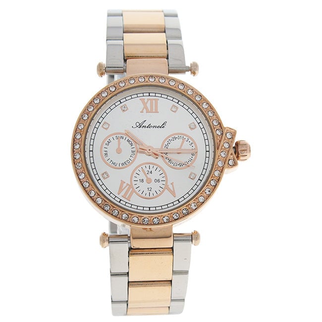 Antoneli AL0519-03 Silver/Rose Gold Stainless Steel Bracelet Watch by Antoneli for Women - 1 Pc Watch Image 1