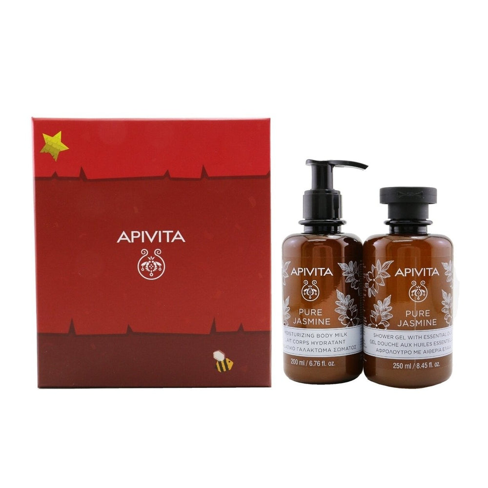 Apivita Relaxing Treats Euphoria and Softness Set: Pure Jasmine Shower Gel 250ml+ Pure Jasmine Moisturizing Body Milk Image 2