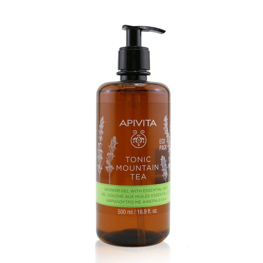 Apivita Tonic Mountain Tea Shower Gel With Essential Oils - Ecopack Image 1