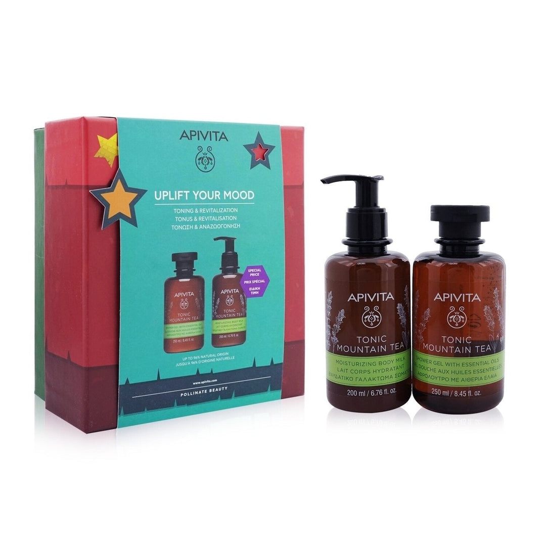 Apivita Uplift Your Mood Toning and Revitalization Set: Tonic Mountain Tea Shower Gel 250ml+ Tonic Mountain Tea Body Image 2