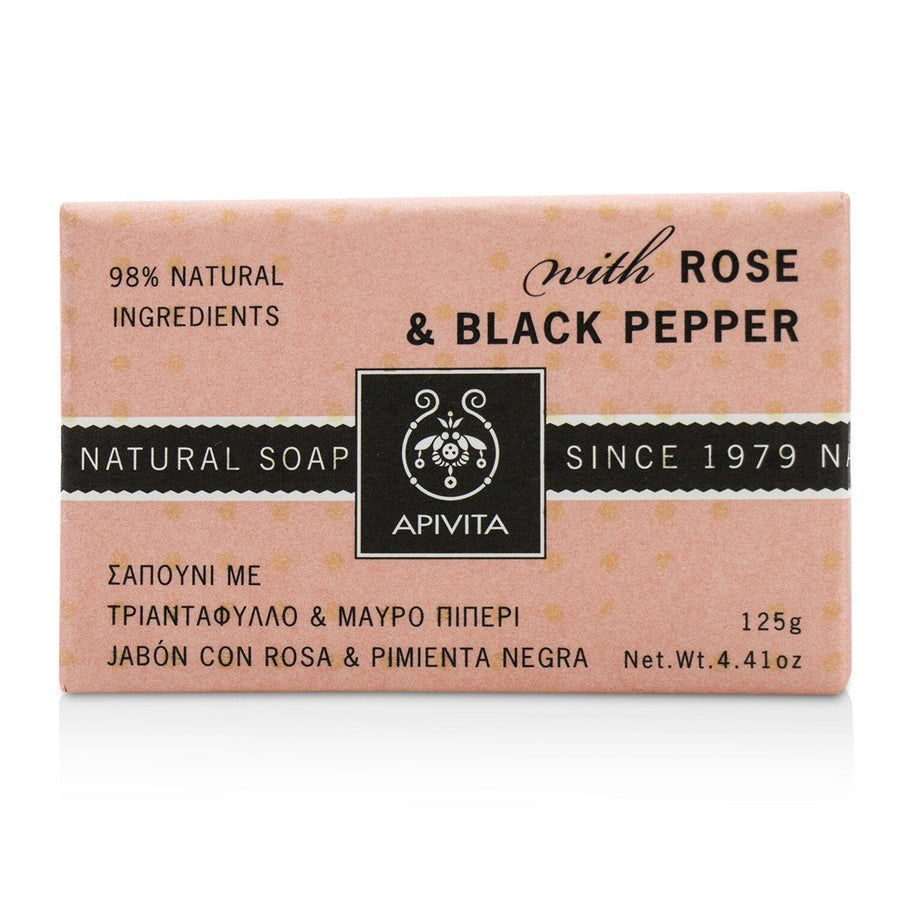 Apivita Natural Soap With Rose and Black Pepper 125g/4.41oz Image 1