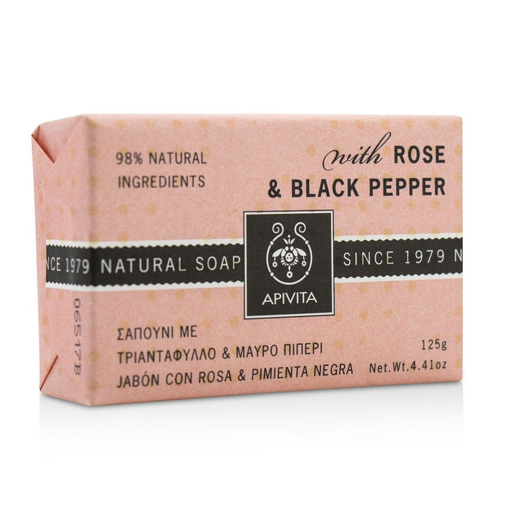 Apivita Natural Soap With Rose and Black Pepper 125g/4.41oz Image 2