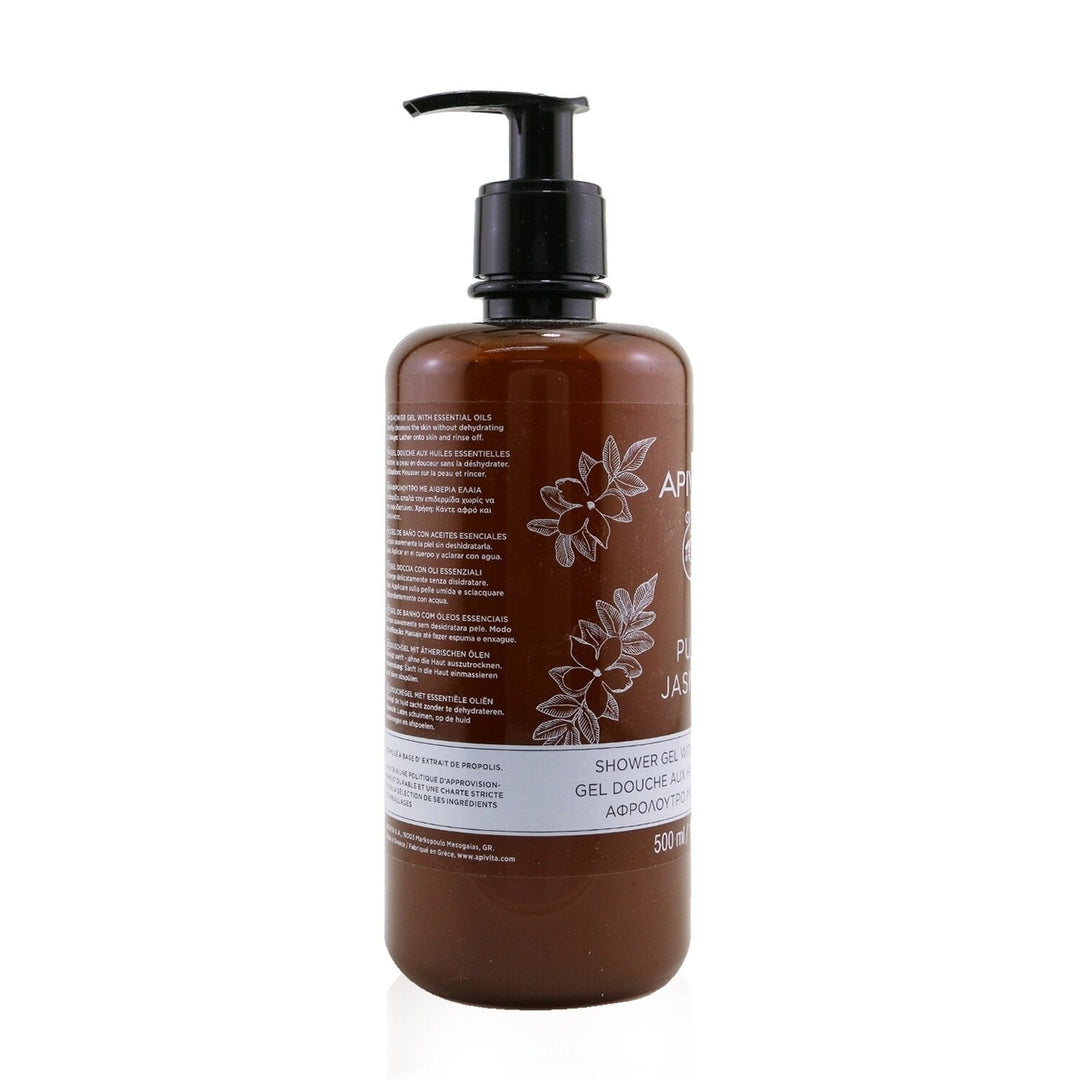 Apivita Pure Jasmine Shower Gel with Essential Oils - Ecopack 500ml/16.9oz Image 3