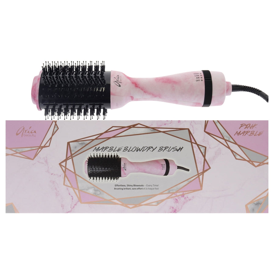 Aria Beauty Blowdry Brush - Pink Marble by Aria Beauty for Women - 1 Pc Brush Image 1