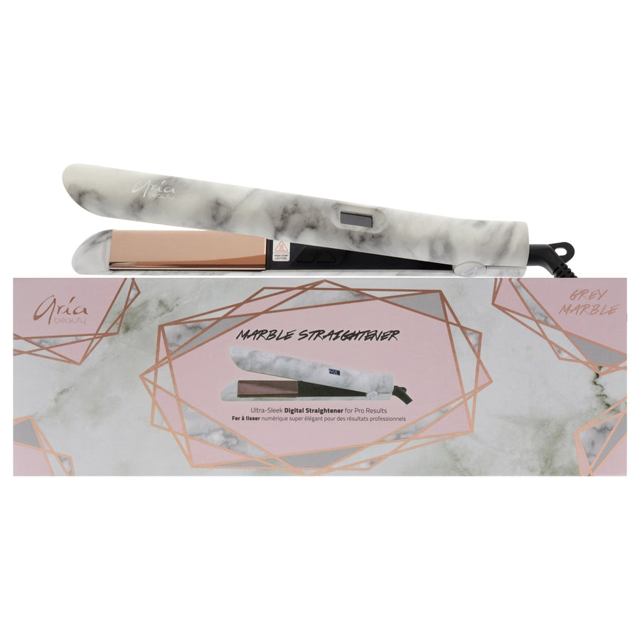 Aria Beauty Digital Hair Straightener - Grey Marble by Aria Beauty for Women - 1 Inch Flat Iron Image 1