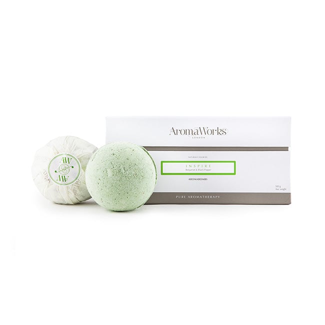 Aromaworks Inspire AromaBomb Duo by Aromaworks for Unisex - 2 x 8.81 oz Bath Bomb Image 1