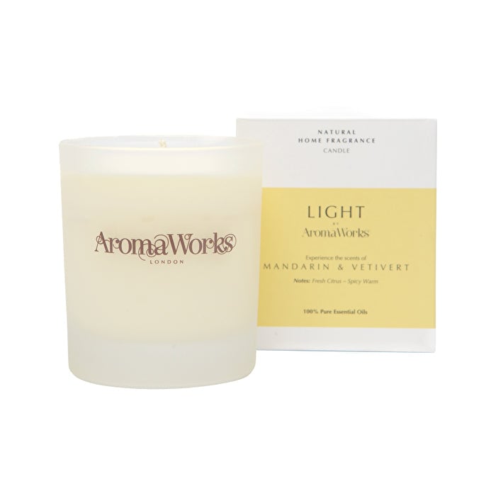 AromaWorks Light Candle Mandarin and Vetivert Medium 220g Image 1