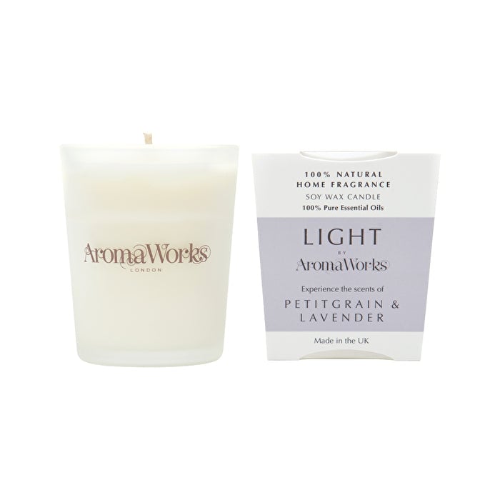 AromaWorks Light Candle Petitgrain and Lavender Small 75g Image 1