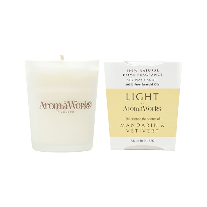 AromaWorks Light Candle Mandarin and Vetivert Small 75g Image 1