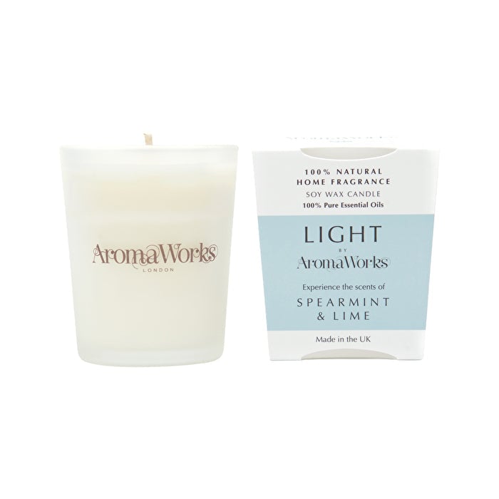 AromaWorks Light Candle Spearmint and Lime Small 75g Image 1