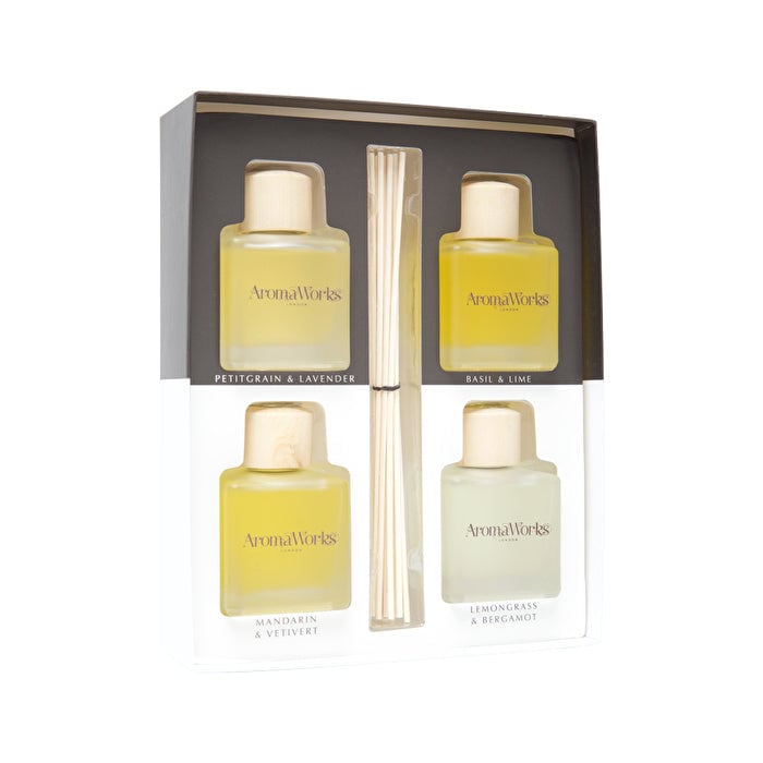 AromaWorks Light Reed Diffuser Gift Set 100ml x 4 Pack Image 1