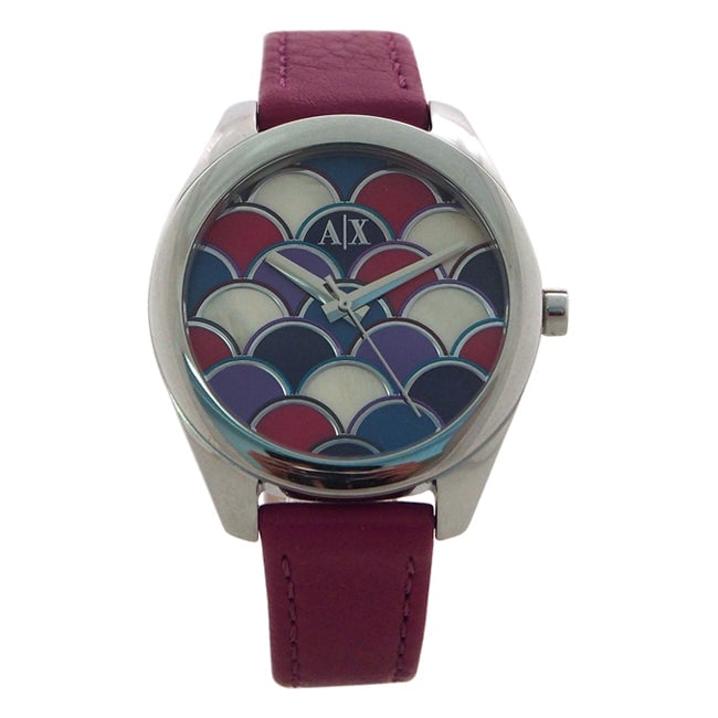 Armani Exchange AX5523 Geo Purple Leather Watch by Armani Exchange for Women - 1 Pc Watch Image 1