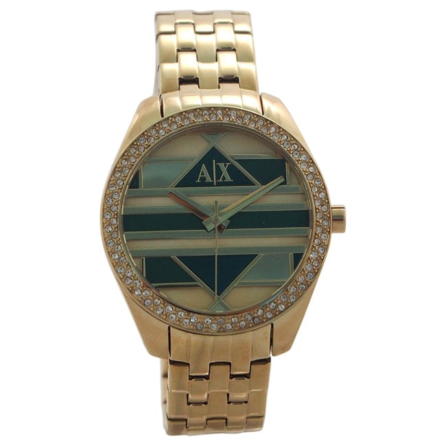 Armani Exchange AX5527 Geo Gold-Tone Stainless Steel Bracelet Watch by Armani Exchange for Women - 1 Pc Watch Image 1