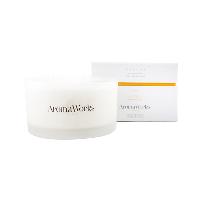 AromaWorks 3 Wick Candle Serenity Large 400g Image 1