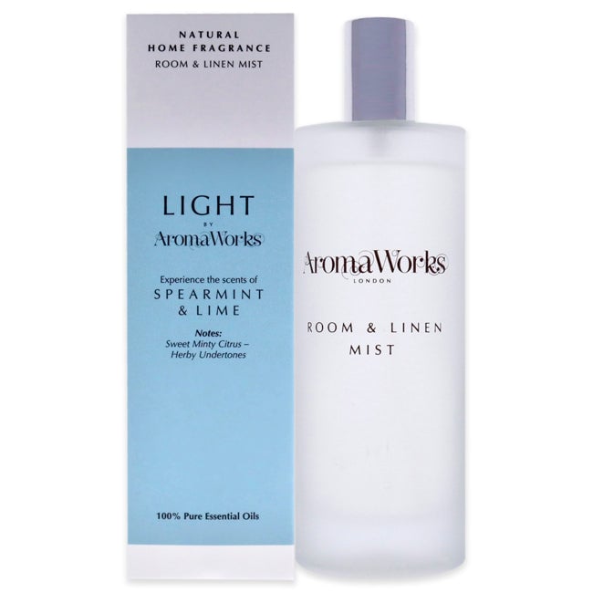 Aromaworks Light Room and Linen Mist - Spearmint and Lime by Aromaworks for Unisex - 3.4 oz Room Spray Image 1