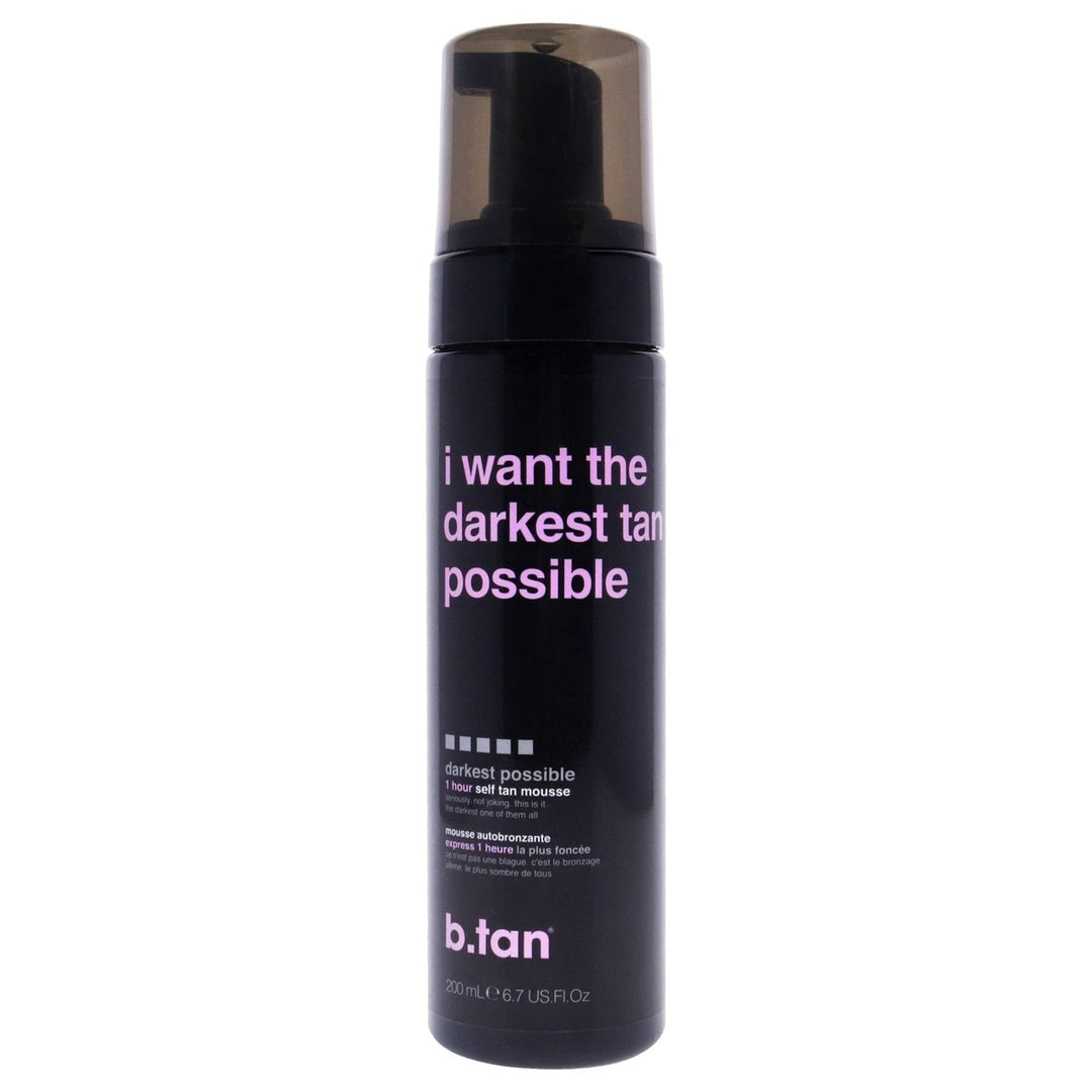 B.Tan I Want The Darkest Tan Possible Self Tan Mousse by B.Tan for Unisex - 6.7 oz Mousse Image 1