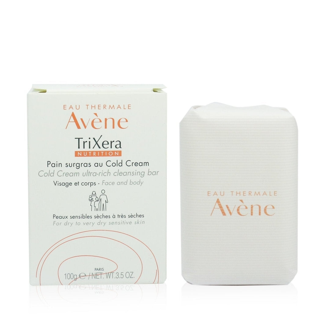 Avene TriXera Nutrition Cold Cream Ultra-Rich Face and Body Cleansing Bar - For Dry to Very Dry Sensitive Skin Image 1