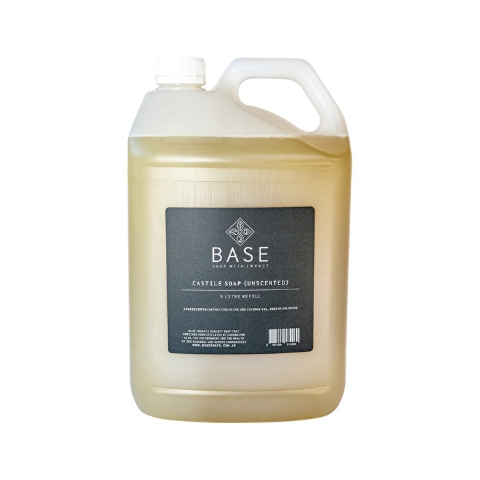 Base (Soap With Impact) Hand Wash Castile Soap (Unscented) Refill 5000ml Image 1