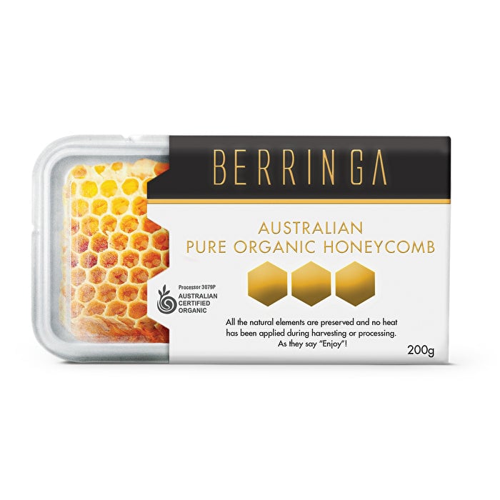 BERRINGA HONEY Berringa Australian Pure Organic Honeycomb 200g Image 1