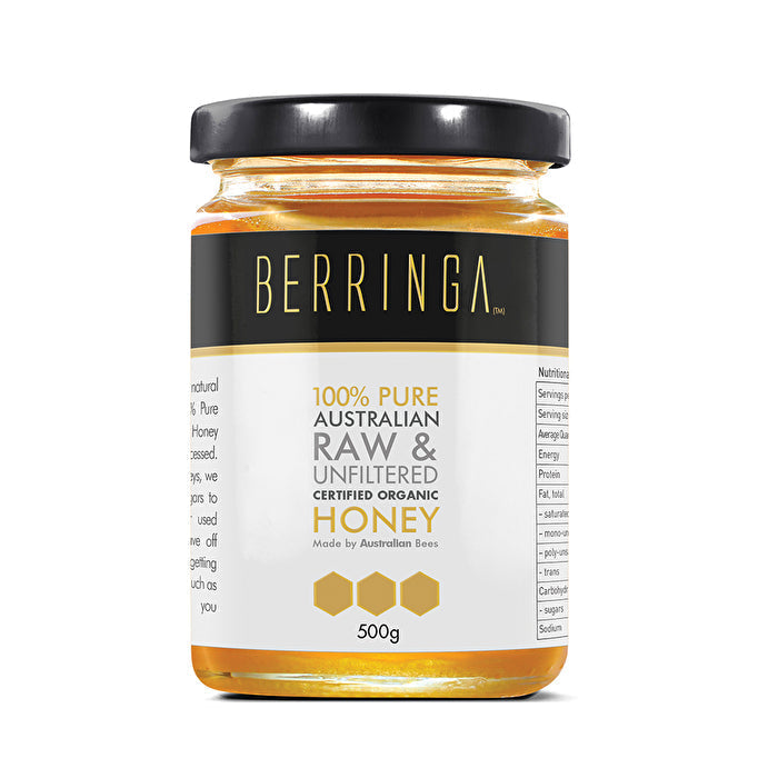 BERRINGA HONEY Berringa Australian Pure Organic Raw and Unfiltered Honey 500g Image 1