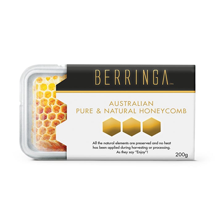 BERRINGA HONEY Berringa Australian Pure and Natural Honeycomb 200g Image 1