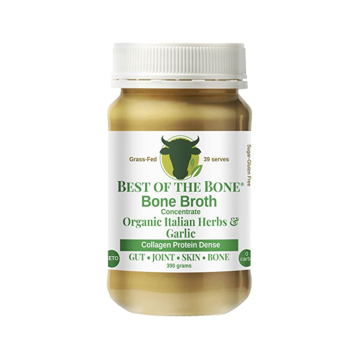 Best Of The Bone Best of the Bone Bone Broth Beef Concentrate Organic Italian Herbs and Garlic 390g Image 1