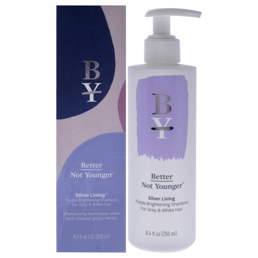 Better Not Younger Silver Lining Purple Brightening Shampoo by Better Not Younger for Unisex - 8.4 oz Shampoo Image 1