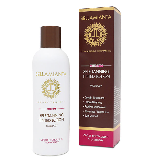 Bellamianta Self-Tanning Tinted Lotion - Medium by Bellamianta for Women - 6.76 oz Bronzer Image 1